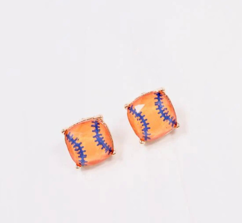 Baseball Stud Earrings
