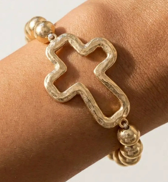 Open Cross Bracelet