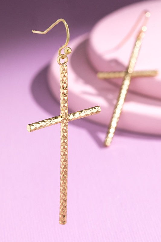 Luminous Cross Earrings