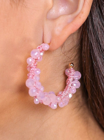 Pearly Pink Earrings