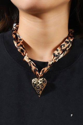 Scarf Leopard Necklace