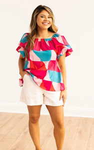 Kaleidoscope Puff Top