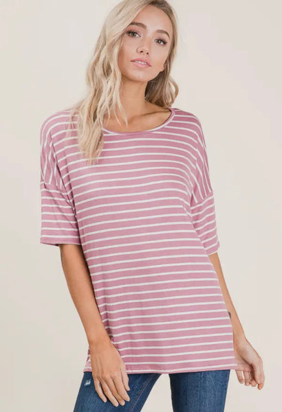 Rosewood Stripe Top