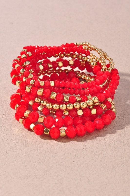Real Red Bracelet Set