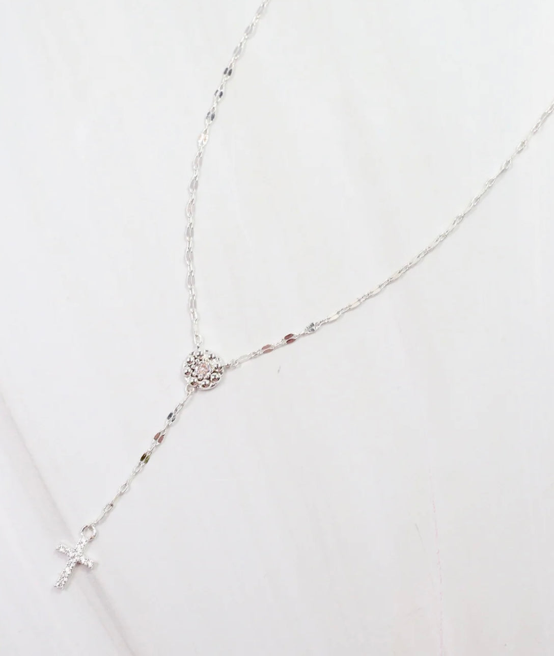 Violet Y Cross Necklace