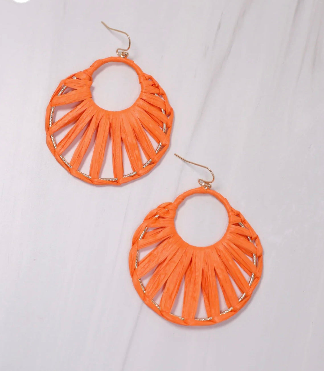 Wrapped Orange Earrings