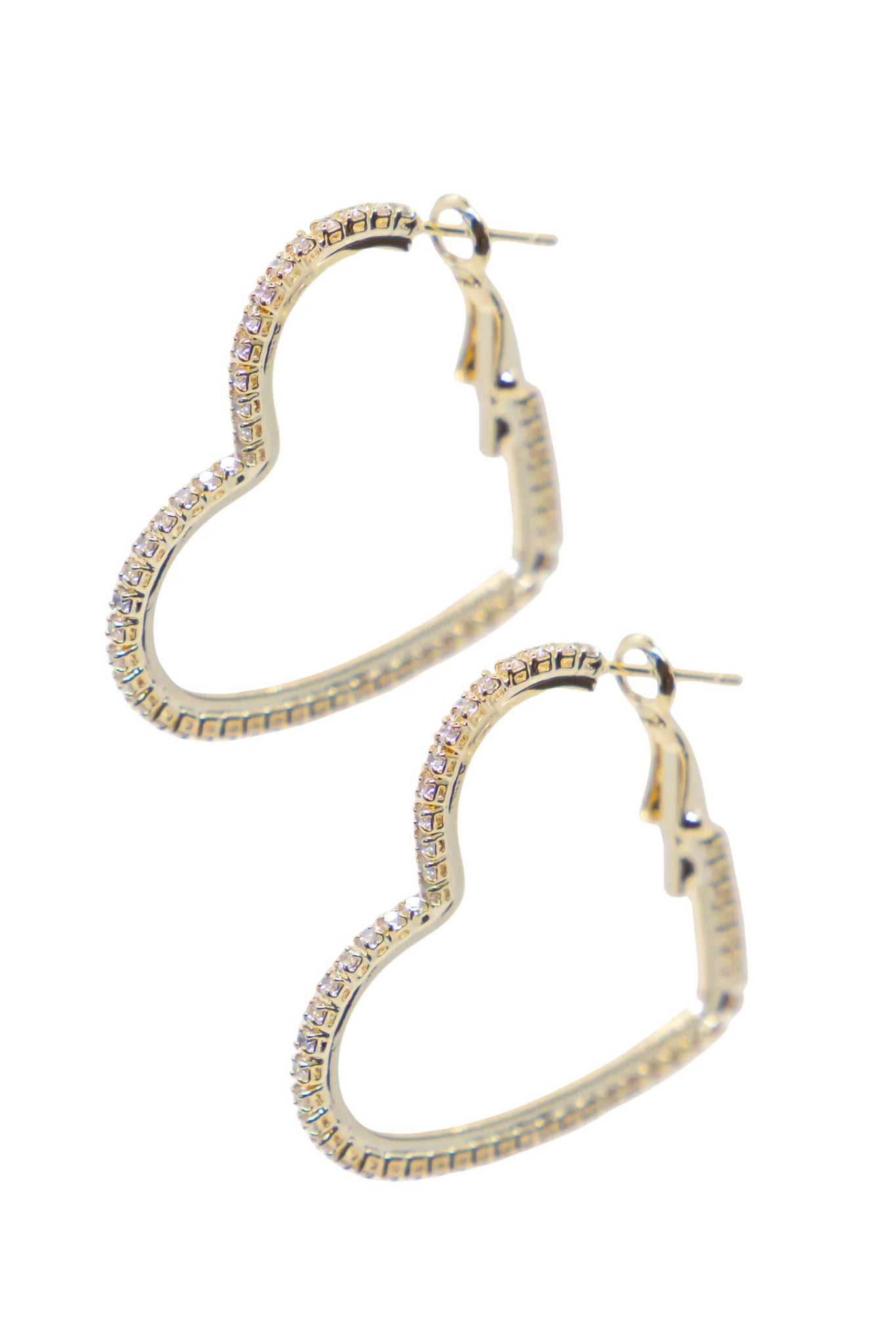 Gleaming Heart Earrings