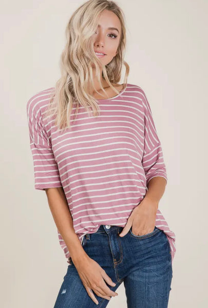 Rosewood Stripe Top