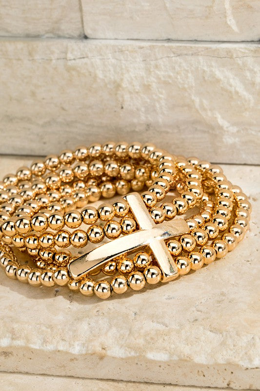 Multi Layered Cross Bracelet