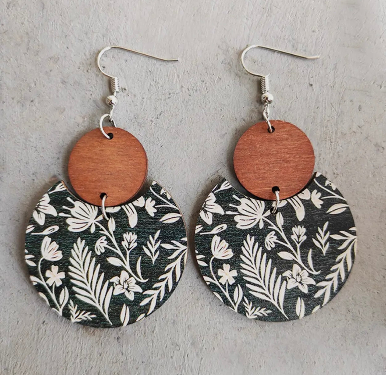 Black Bamboo Earrings