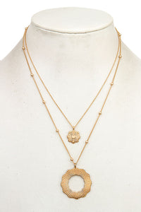 Sundial Double Necklace