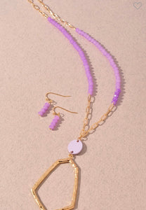 Glassy Lavender Necklaces